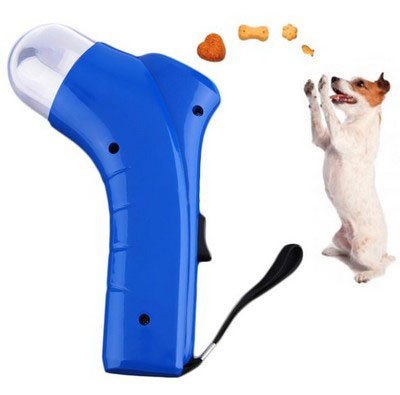 Aeeque® Hund Katze Spielzeug / Interaktiv / Haustier Futter Sender / mit ablösbar Schwarz Tragegurt - Farbe zufällig (Blau oder Rot)