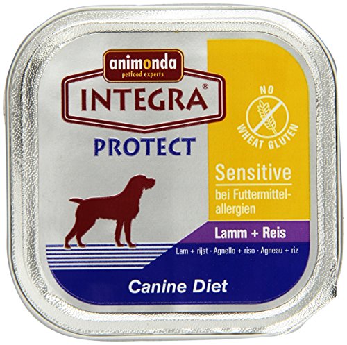 Animonda Integra Protect Hundefutter Sensitive Lamm + Reis, 11 Schalen (11 x 150g)