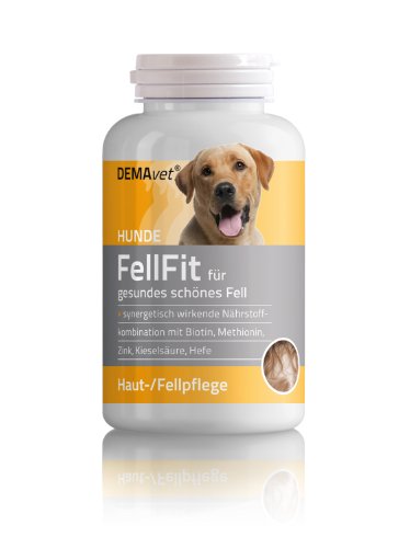 DEMAvet FellFit - gesundes Ergänzungsfuttermittel für Hunde - 120 Tabs - für Fell- und Hautgesundheit