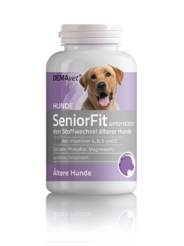 DEMAvet SeniorFit - Ergänzungsfuttermittel für Hunde - 120 Tabs - mit Magnesium und Lecithin für den gesunden Hundesenior