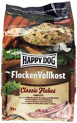Happy Dog Hundefutter Flocken Vollkost 3kg