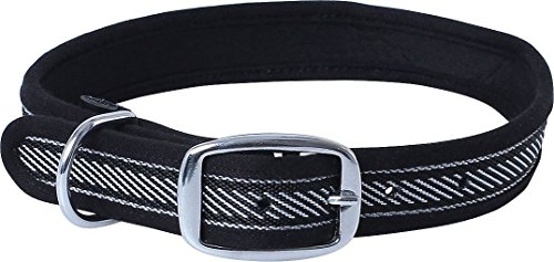 Knuffelwuff 13907-002 Hundehalsband, 30-40 cm, schwarz / grau