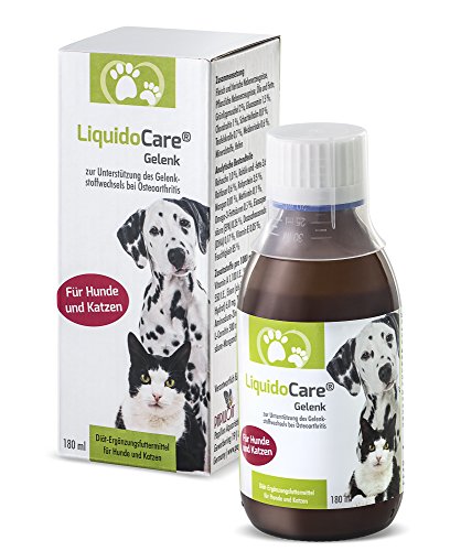 LiquidoCare® Gelenk Hund und Katze | Nahrungsergänzungsmittel bei Arthrose, Rheuma und Arthritis | 180 ml
