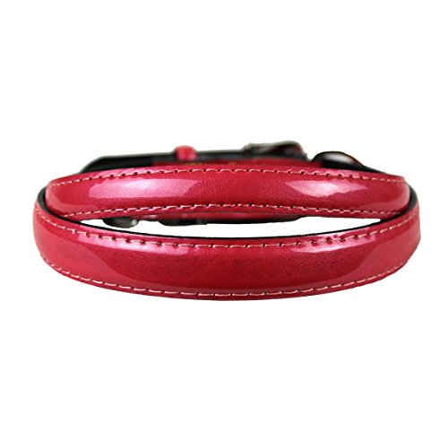 MICHUR MINK PINK, Hundehalsband Art Leder, Hund Halsband Rot, Pink, in verschiedenen Größen erhältlich