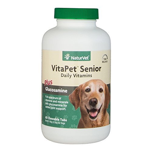 NaturVet TR VitaPet Senior Dog Multi Vitamins Healthy Chewable Tablets 60ct