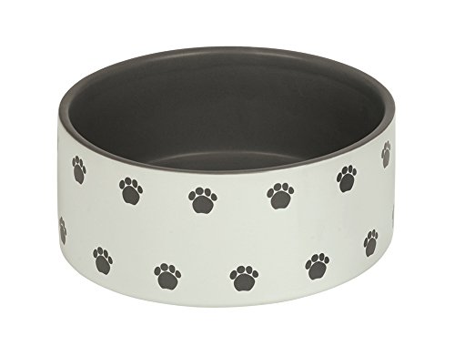 Nobby 73612 Hunde Keramiknapf "Pata", Durchmesser 18 x 7 cm,  crème / grau