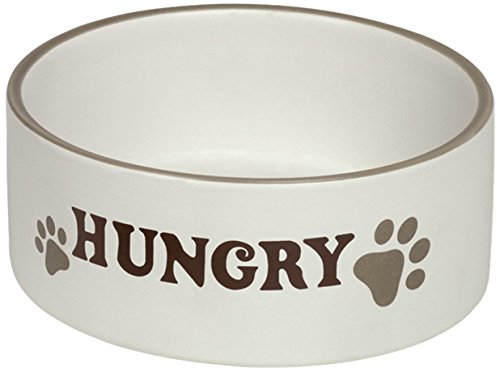 Nobby 73614 Hunde Keramiknapf - Hungry crème, Durchmesser 15 x 6 cm