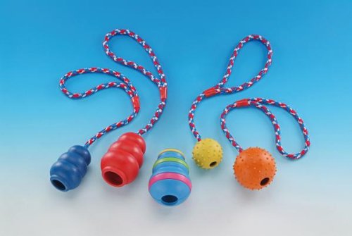Nobby Ball aus Gummi mit Seil