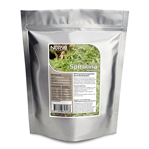 Nurafit Spirulina Tabs - 500g / 0.5kg - 2000 Stück - gesunde Superfood Algen zur Unterstützung von cleanse, detox und Diät