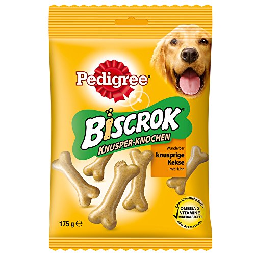 Pedigree Biscrok Hundesnacks Knusperknochen mit Huhn, 7 Packungen (7 x 175 g)