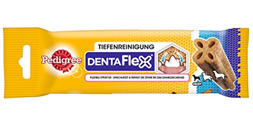 Pedigree DentaFlex Hundesnack für kleine Hunde (5-10kg), Zahnpflege-Snack mit Huhn, 12 Packungen (12 x 40 g)