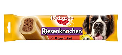 Pedigree Riesenknochen Maxi Hundesnack mit Rind, 12 Packungen (12 x 210 g)