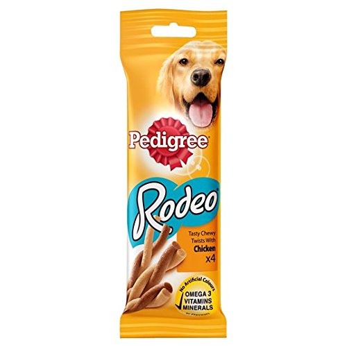 Pedigree Rodeo Hunde-Leckerli Huhn 4 Stück pro Packung