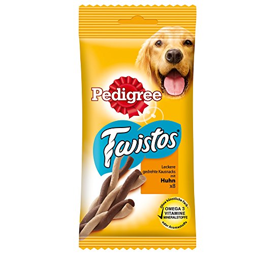 Pedigree Twistos Hundesnack mit Huhn, 12 Packungen je 8 Stück (12 x 140 g)