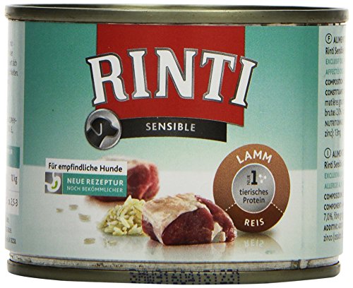Rinti Hundefutter Sensible Lamm & Reis 185 g, 12er Pack (12 x 185 g)