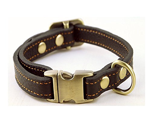 Strimm Luxus Einstellbar Handgefertigt Lederhalsbänder für Kleine Hunde/ Welpen