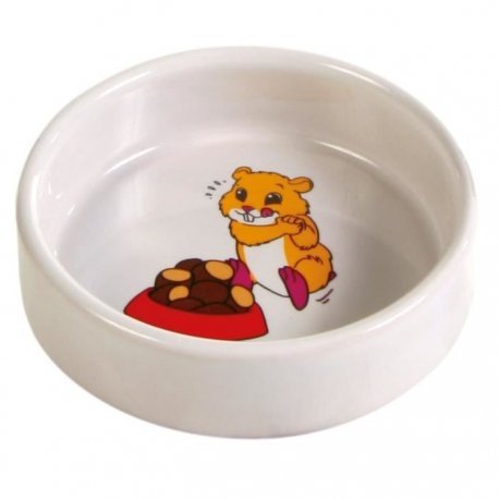 Trixie Hundenapf Keramik mit Motiv Hamster 90 ml/ø 8 cm für Nagetiere