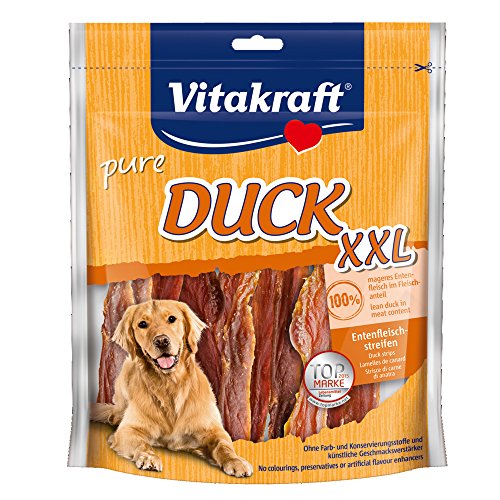 Vitakraft Fleischsnack für Hunde, Kausnack Entenfleischstreifen, DUCK XXL, 30461, 250 g