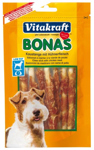 Vitakraft Fleischsnack für Hunde, Kaustange mit Hühnchen, Pure CHICKEN Bonas, 16628, Art.Nr. 16628, 80 g