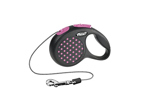 flexi . Roll-Leine Design, Seil 3 m, für Hunde bis Maximal 8 kg, XS, pink