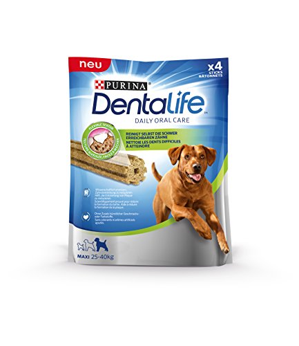 Purina DentaLife Maxi Tägliche Zahnpflege-Snacks für große Hunde, 5er Pack (5 x 142 g)