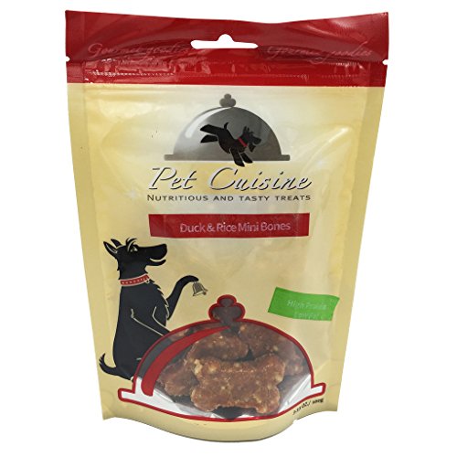 Pet Cuisine Hundeleckerli Hundesnacks Welpen Kausnacks, Knochenförmige Ente & Reis Mini Knochen, 100g