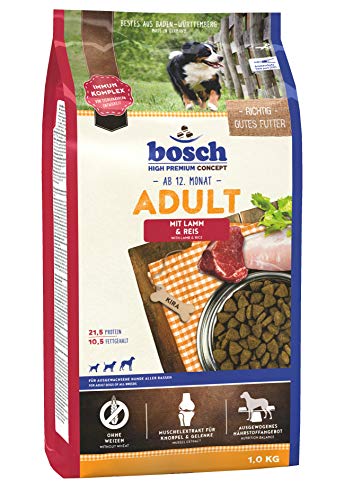 bosch HPC Adult mit Lamm & Reis | Hundetrockenfutter für ausgewachsene Hunde aller Rassen