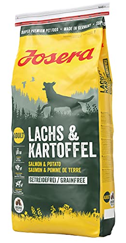 JOSERA Lachs & Kartoffel (1 x 15 kg) | getreidefreies Hundefutter | Lachsprotein als einzige tierische Proteinquelle | Super Premium Trockenfutter für ausgewachsene Hunde | 1er Pac