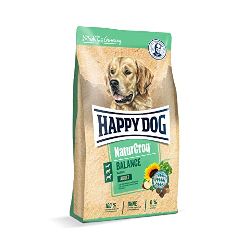Happy Dog 60522 – NaturCroq Balance – Trockenfutter mit heimischen Kräutern für ausgewachsene Hunde – 4 kg Inhalt