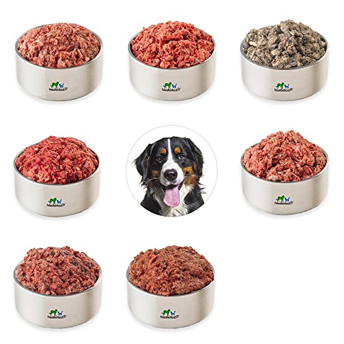 haustierkost.de gefrorenes Barf Hundefutter im Paket für ausgewachsene Hunde (9 kg) vom Barf-Onlineshop Testsieger