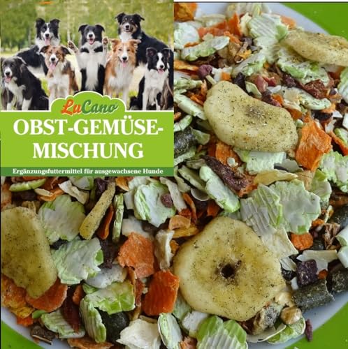 5 kg LuCano Hunde Barf Ergänzungsfutter Obst + Gemüseflocken für ausgewachsene Hunde | ohne Zusatz von Gluten und Getreide | Gemüse Hund Hundefutter Barf Hundeflocken…