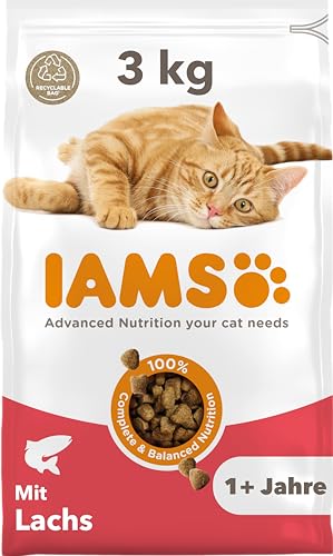 IAMS Katzenfutter trocken mit Lachs - Trockenfutter für Katzen im Alter von 1-6 Jahren, 3 kg IAMS Katzenfutter trocken mit Lachs - Trockenfutter für Katzen im Alter von 1-6 Jahren, 3 kg
